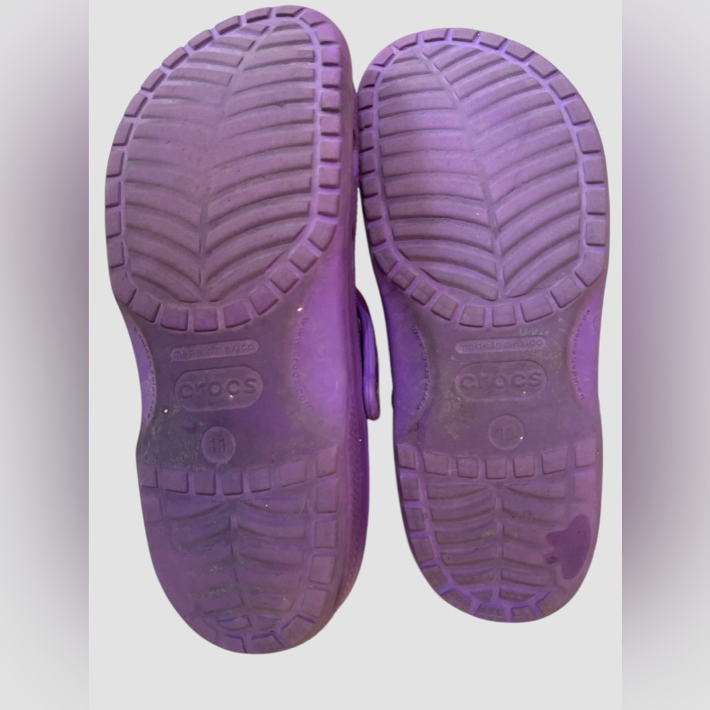 CROCS Original Classic Purple Clogs Sandals Shoes Mens 11 Preowned - Picture 6 of 6